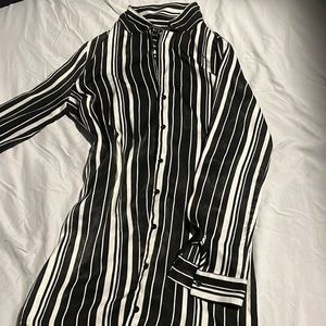 Striped button up dress